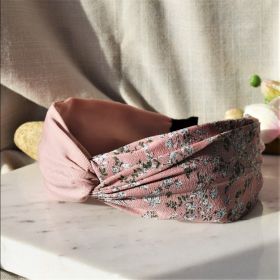 широка , платнена диадема в цвят пепел от рози 