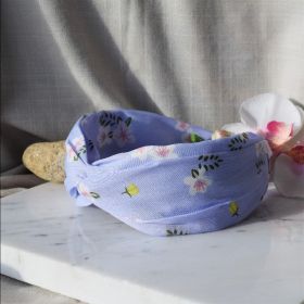 широка , платнена диадема в  лилаво