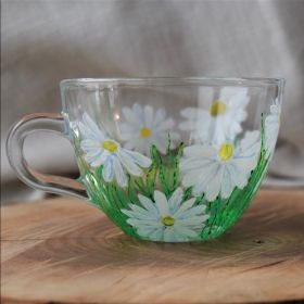 ръчно рисувана чаша " Маргаритки "